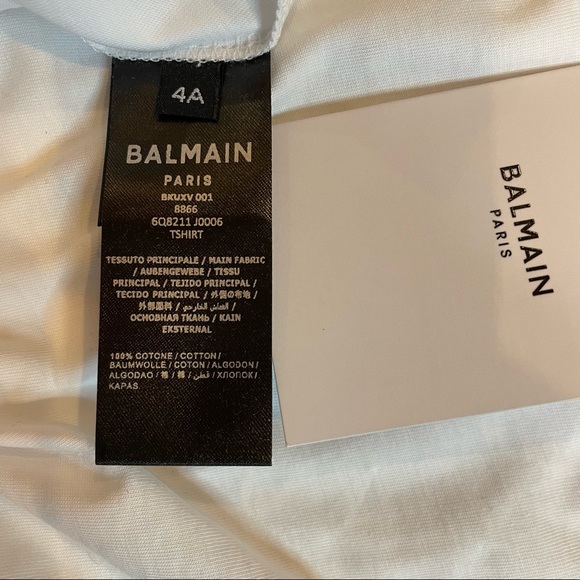 NWT! BALMAIN Girls White T-Shirt Sz. 4Y - Picture 7 of 7